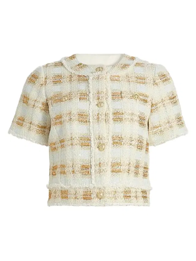 Ramy Brook Women's Wesley Tweed Short-Sleeve Jacket -  Tweed