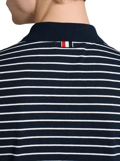 Thom Browne Men's Engineered 4-Bar High-Twist Jersey Polo Shirt | Thumbnail 6 Thom Browne Men's Engineered 4-Bar High-Twist Jersey Polo Shirt | Thumbnail 6