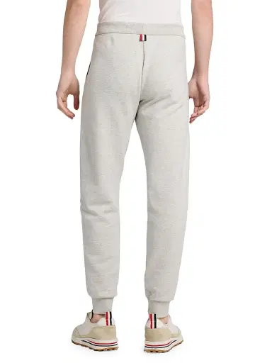 Thom Browne Men's Engineered 4-Bar Colorblocked Loopback Cotton Sweatpants - Dark Grey Pale Grey - Size XXL | Thumbnail 5