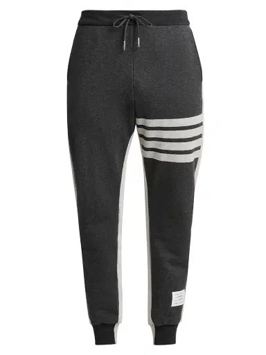 Thom Browne Men's Engineered 4-Bar Colorblocked Loopback Cotton Sweatpants - Dark Grey Pale Grey - Size XXL | Thumbnail 1