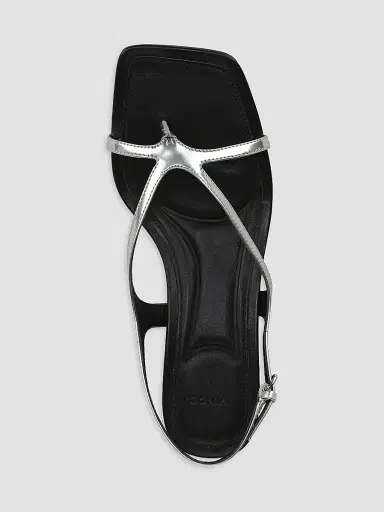 Vince Women's Posie 45MM Leather Slingback Sandals - Silver - Size 11 | Thumbnail 4 Vince Women's Posie 45MM Leather Slingback Sandals - Silver - Size 11 | Thumbnail 4