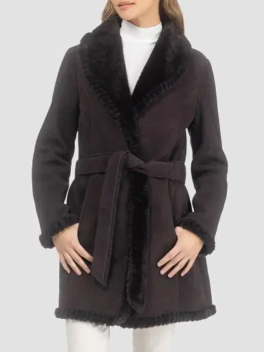 Gorski Women's Merino Shearling Lamb Stroller with Whipstitch Trim | Thumbnail 5