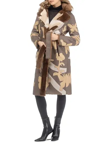 Gorski Women's Reversible Merino Shearling Lamb Short Coat - Chestnut Palomino | Thumbnail 2