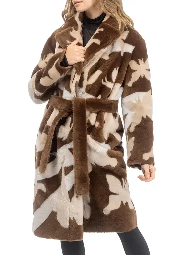 Gorski Women's Reversible Merino Shearling Lamb Short Coat - Chestnut Palomino | Thumbnail 4