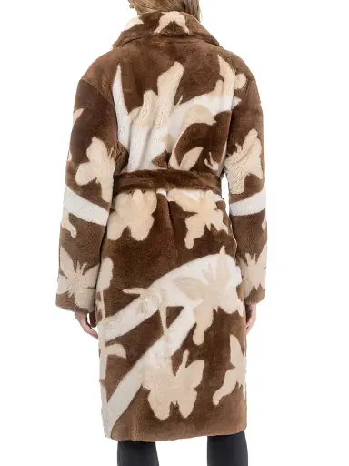 Gorski Women's Reversible Merino Shearling Lamb Short Coat - Chestnut Palomino | Thumbnail 5