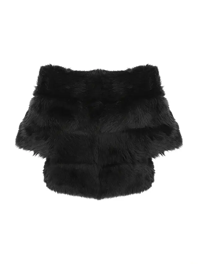 Gorski Women's Merinillo Shearling Lamb Capelet - Black - Size XL