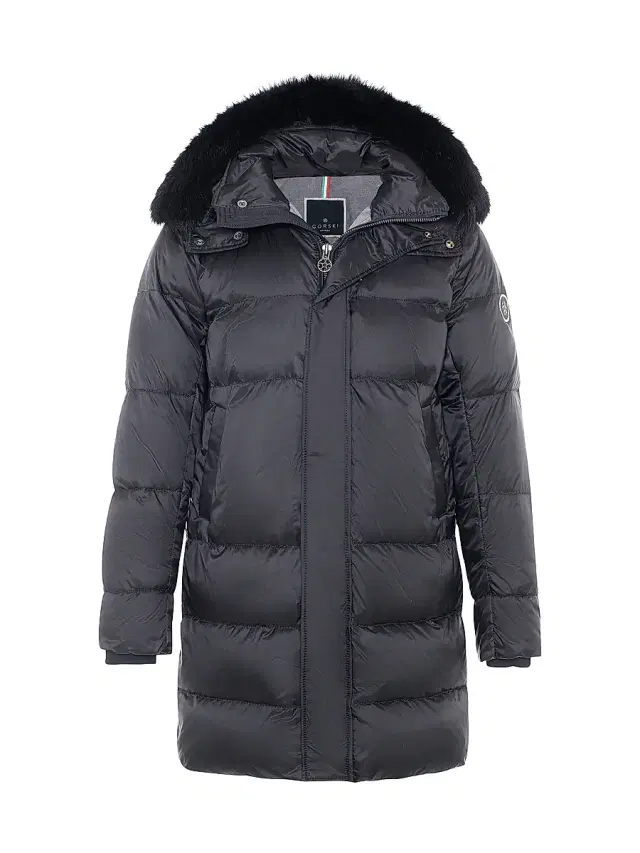 Gorski Men's Apres-Ski Parka with Detachable Toscana Lamb Hood Trim - Black Black