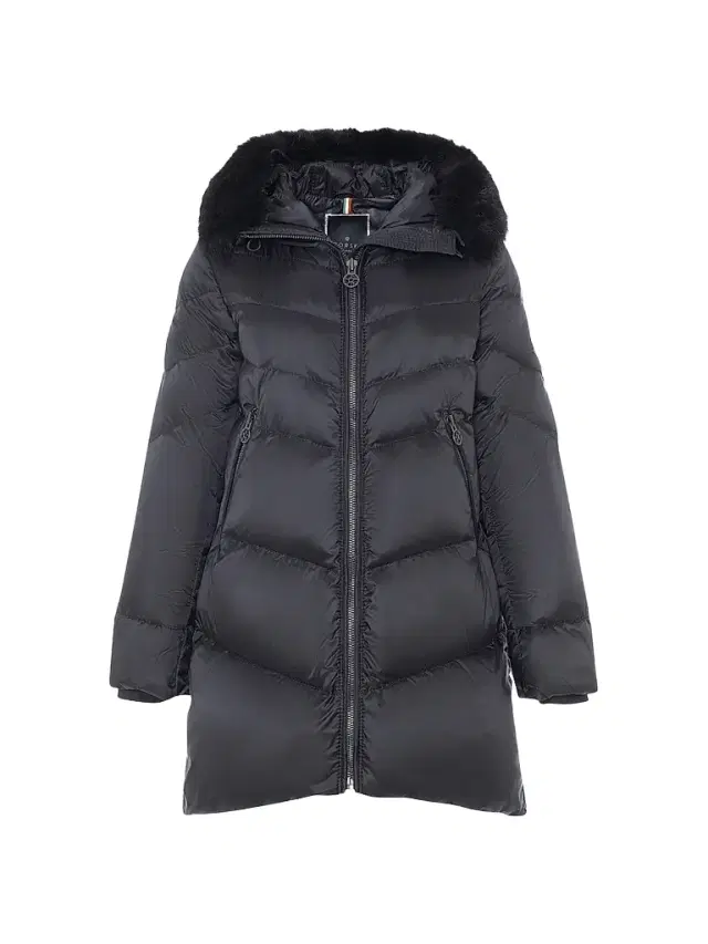 Gorski Women's Apres-Ski Parka with Detachable Toscana Lamb Hood Trim - Black