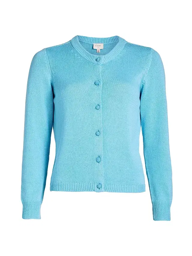 Cami NYC Women's Rufina Cotton-Blend Cardigan - Blue Grotto