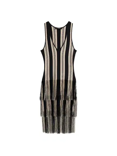 Toccin Women's Finley Cotton-Blend Stripe Fringe Minidress - Jet Natural Stripe | Thumbnail 1 Toccin Women's Finley Cotton-Blend Stripe Fringe Minidress - Jet Natural Stripe | Thumbnail 1