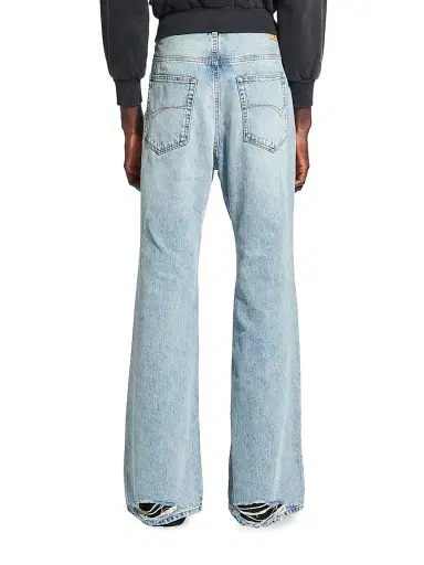 Balenciaga Women's Flared Pants - Light Blue | Thumbnail 5
