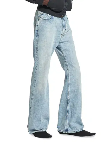 Balenciaga Women's Flared Pants - Light Blue | Thumbnail 6