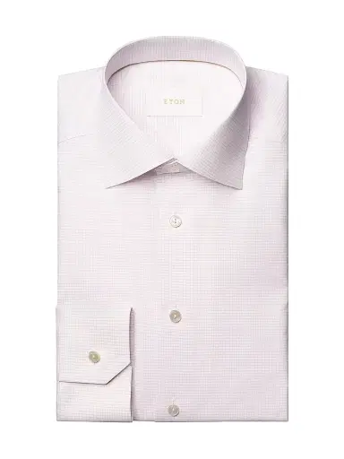 Eton Men's Contemporary-Fit Elevated Micro Check Cotton Shirt | Thumbnail 1 Eton Men's Contemporary-Fit Elevated Micro Check Cotton Shirt | Thumbnail 1