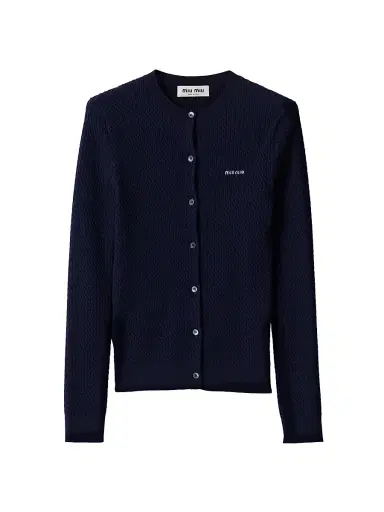 Miu Miu Women's Cable-Knit Cashmere and Silk Cardigan | Thumbnail 1 Miu Miu Women's Cable-Knit Cashmere and Silk Cardigan | Thumbnail 1