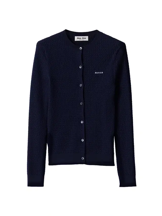 Miu Miu Women's Cable-Knit Cashmere and Silk Cardigan - Blue