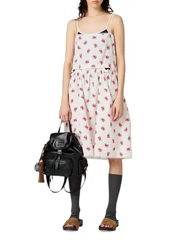 Miu Miu Women's Slubbed Poplin Dress | Thumbnail 2 Miu Miu Women's Slubbed Poplin Dress | Thumbnail 2