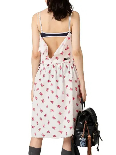 Miu Miu Women's Slubbed Poplin Dress | Thumbnail 3 Miu Miu Women's Slubbed Poplin Dress | Thumbnail 3
