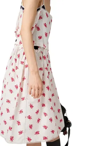Miu Miu Women's Slubbed Poplin Dress | Thumbnail 4 Miu Miu Women's Slubbed Poplin Dress | Thumbnail 4