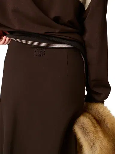 Miu Miu Women's Milano Rib Knit Skirt | Thumbnail 6
