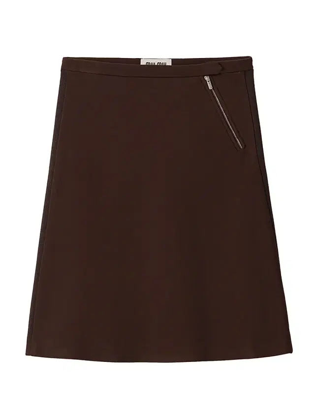 Miu Miu Women's Milano Rib Knit Skirt - Brown