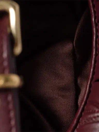 Miu Miu Women's Matelassé Nappa Leather Pouch - Dark Red | Thumbnail 6