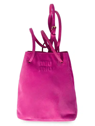 Miu Miu Women's Suede Pouch - Pink | Thumbnail 1