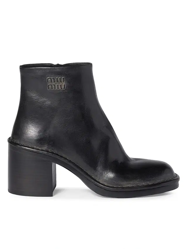 Miu Miu Women's Leather Booties - Black