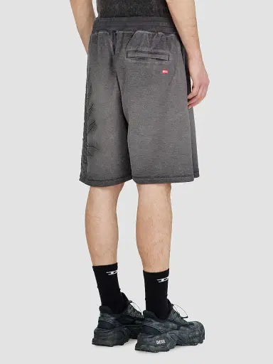 Diesel Men's Rawcrow Dévoré Fleece Shorts | Thumbnail 3 Diesel Men's Rawcrow Dévoré Fleece Shorts | Thumbnail 3