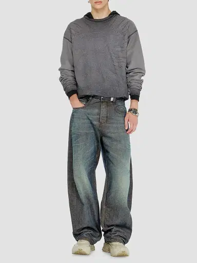 Diesel Men's Aron Raw Sweatshirt | Thumbnail 2 Diesel Men's Aron Raw Sweatshirt | Thumbnail 2