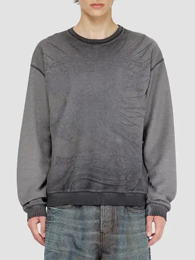 Diesel Men's Aron Raw Sweatshirt | Thumbnail 4 Diesel Men's Aron Raw Sweatshirt | Thumbnail 4