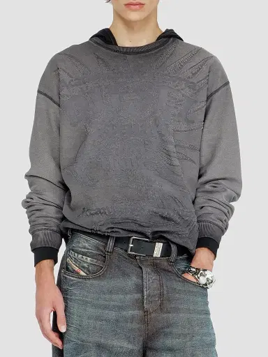 Diesel Men's Aron Raw Sweatshirt | Thumbnail 5 Diesel Men's Aron Raw Sweatshirt | Thumbnail 5