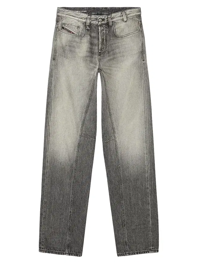 Diesel Men's D-2001 Faded Cotton Jeans - Black Denim