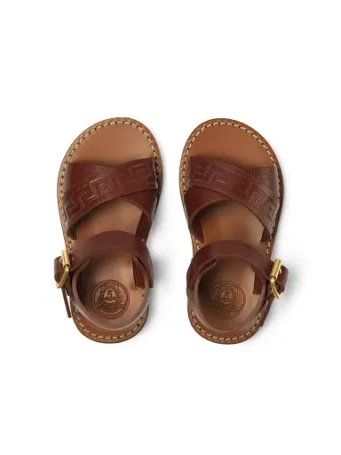 Versace Baby's & Little Kid's Leather Sandals - Gold 8.5 (Toddler) | Thumbnail 3