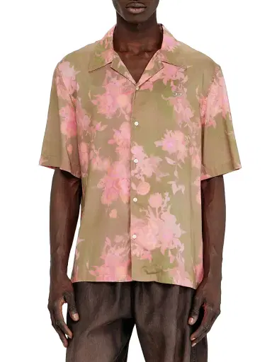 Diesel Men's Floral Bowling-Style Shirt - Misty Rose | Thumbnail 2 Diesel Men's Floral Bowling-Style Shirt - Misty Rose | Thumbnail 2