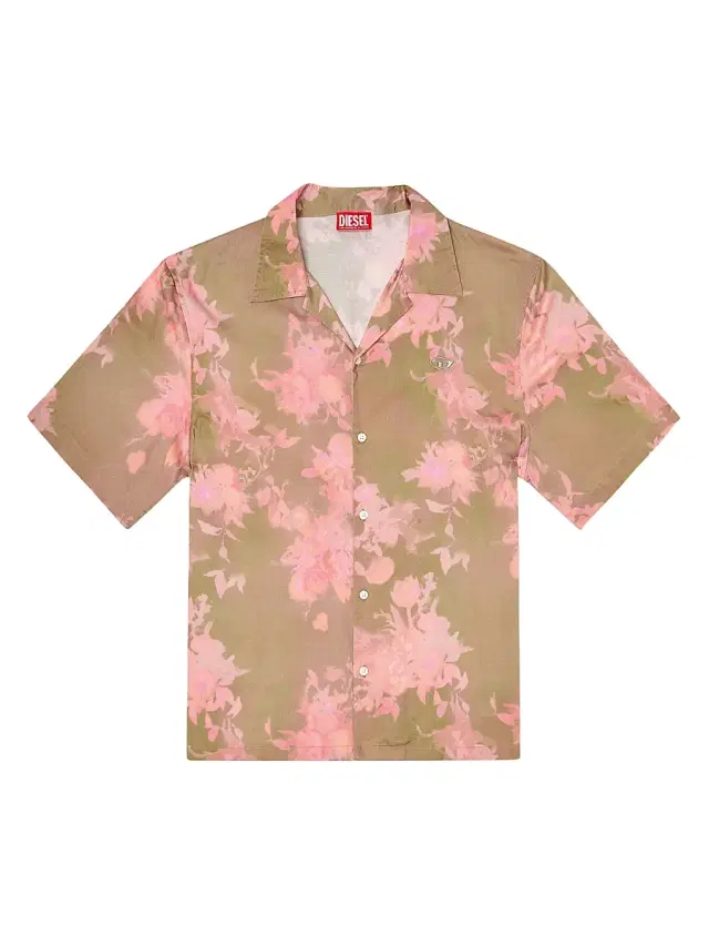 Diesel Men's Floral Bowling-Style Shirt - Misty Rose