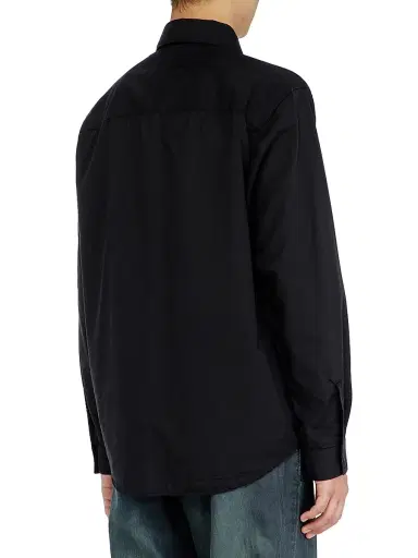 Diesel Men's Embroidered Cotton Overshirt - Black | Thumbnail 4 Diesel Men's Embroidered Cotton Overshirt - Black | Thumbnail 4