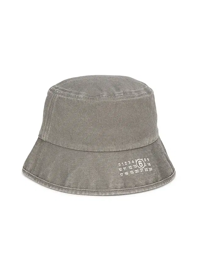 MM6 Maison Margiela Men's Logo Cotton Bucket Hat - Grey