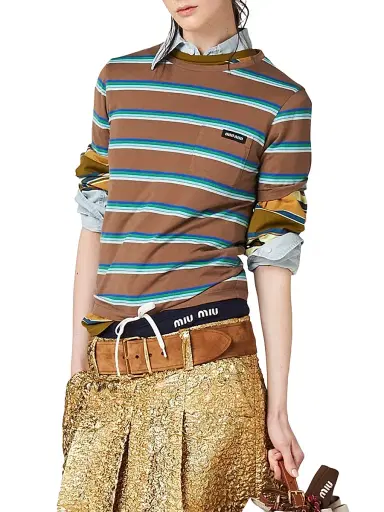 Miu Miu Women's Chambray Shirt | Thumbnail 4 Miu Miu Women's Chambray Shirt | Thumbnail 4
