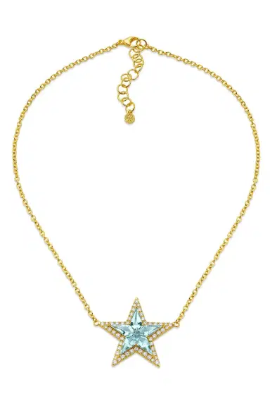 BUDDHA MAMA Aquamarine Kite Star Necklace | Thumbnail 1