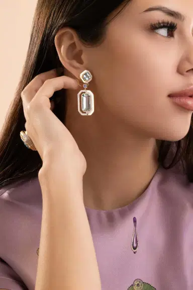 EDINA KISS Aquamarine Sapphire Earrings | Thumbnail 1 EDINA KISS Aquamarine Sapphire Earrings | Thumbnail 1