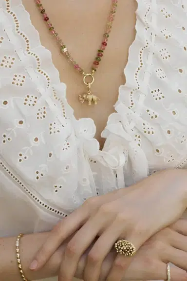 Eden Presley Beaded Tourmaline Closure Necklace | Thumbnail 3