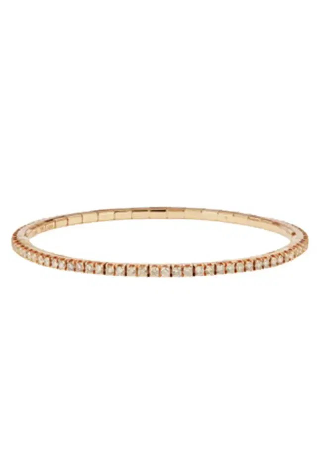 ROBERTO DEMEGLIO Brown Diamond Stretch Tennis Bracelet