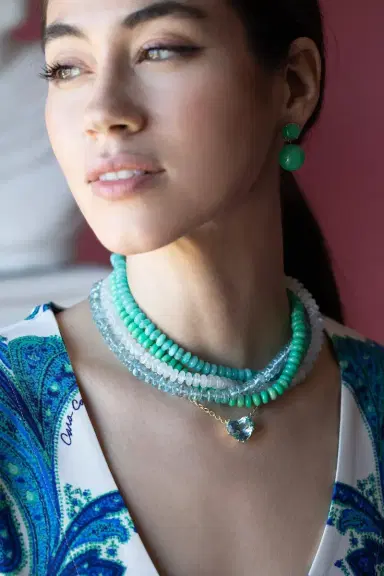 IRENE NEUWIRTH JEWELRY Chrysoprase Bead Necklace | Thumbnail 2
