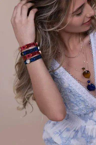 DEZSO BY SARA BELTRÁN Classic Blue Tiger Eye Chione Mexican Bracelet | Thumbnail 3 DEZSO BY SARA BELTRÁN Classic Blue Tiger Eye Chione Mexican Bracelet | Thumbnail 3