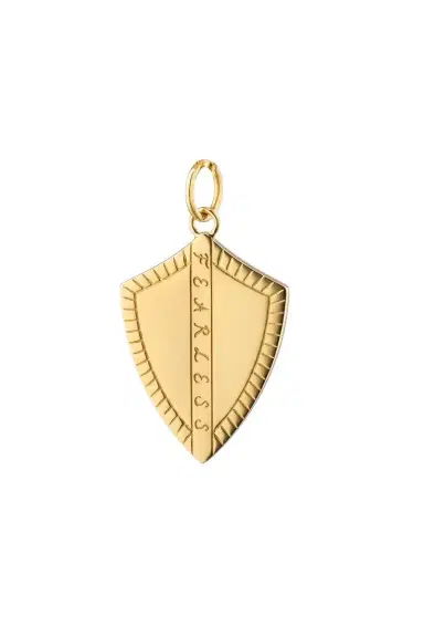 MONICA RICH KOSANN Diamond "Fearless" Shield Pendant | Thumbnail 3 MONICA RICH KOSANN Diamond "Fearless" Shield Pendant | Thumbnail 3