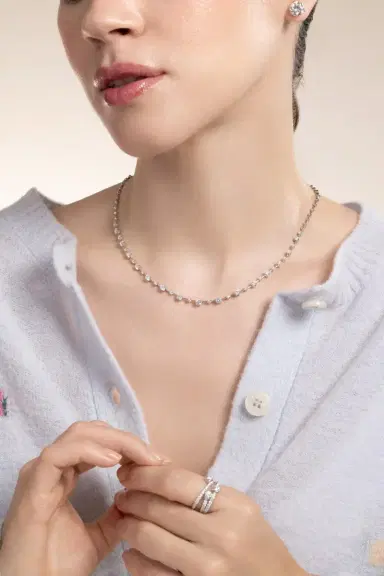 KWIAT Diamond Alternating Starry Night Necklace | Thumbnail 2