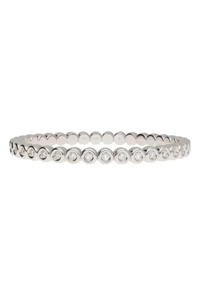 ROBERTO DEMEGLIO Diamond Bezel Stretch Tennis Bracelet