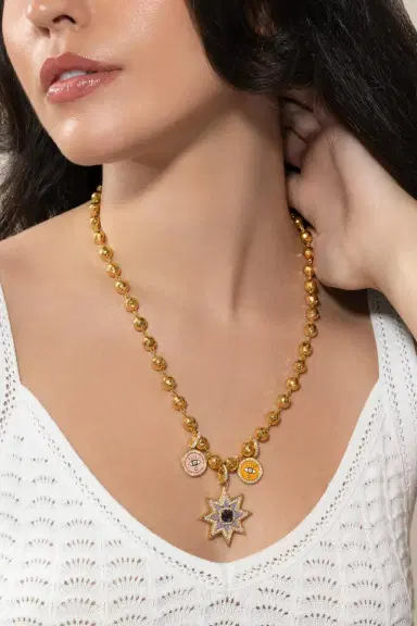 BUDDHA MAMA Diamond Clementine Evil Eye Pendant | Thumbnail 4