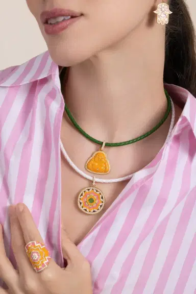 BUDDHA MAMA Diamond Clementine Happy Budhha Pendant | Thumbnail 2