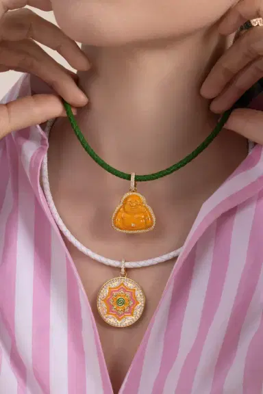 BUDDHA MAMA Diamond Clementine Happy Budhha Pendant | Thumbnail 3